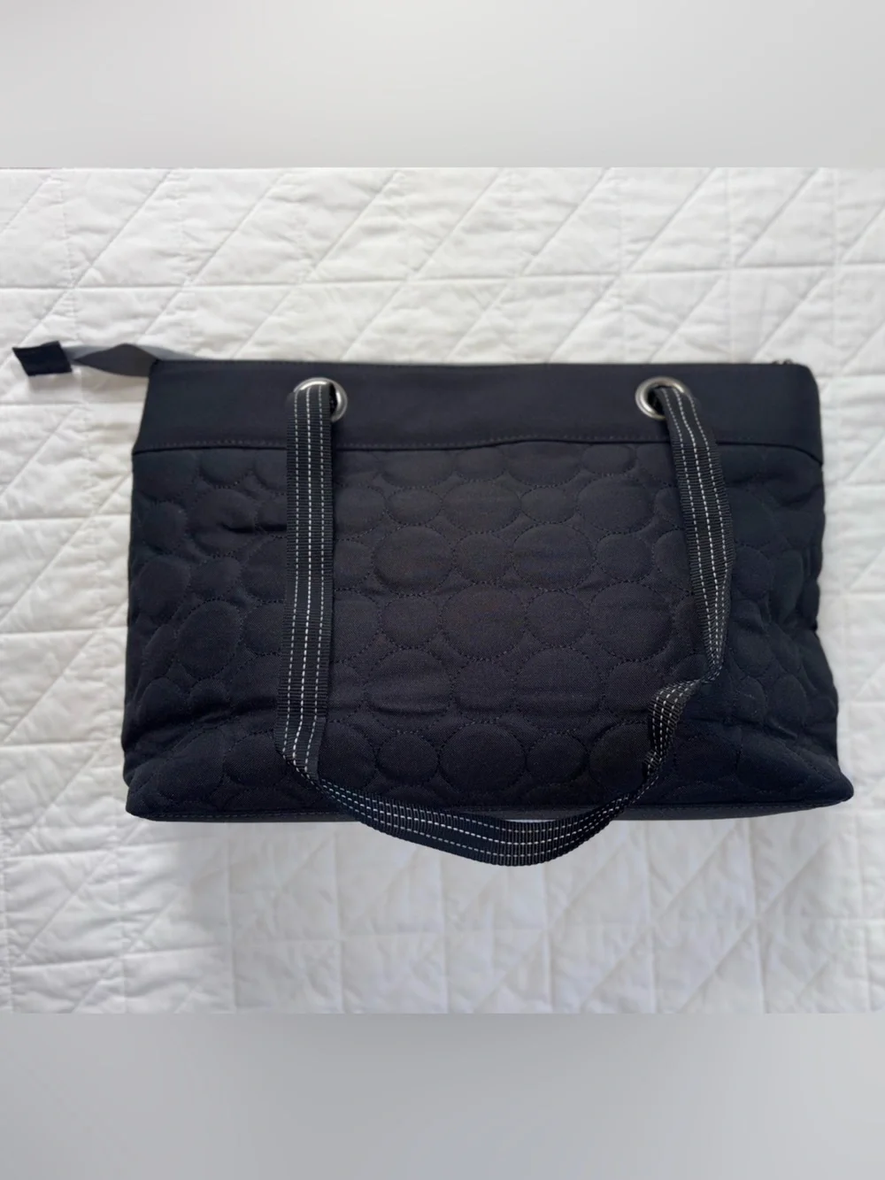 Thirty-One Vary You Varying Backpack Tote - Black Quilted Bubble - Picture 4 of 6